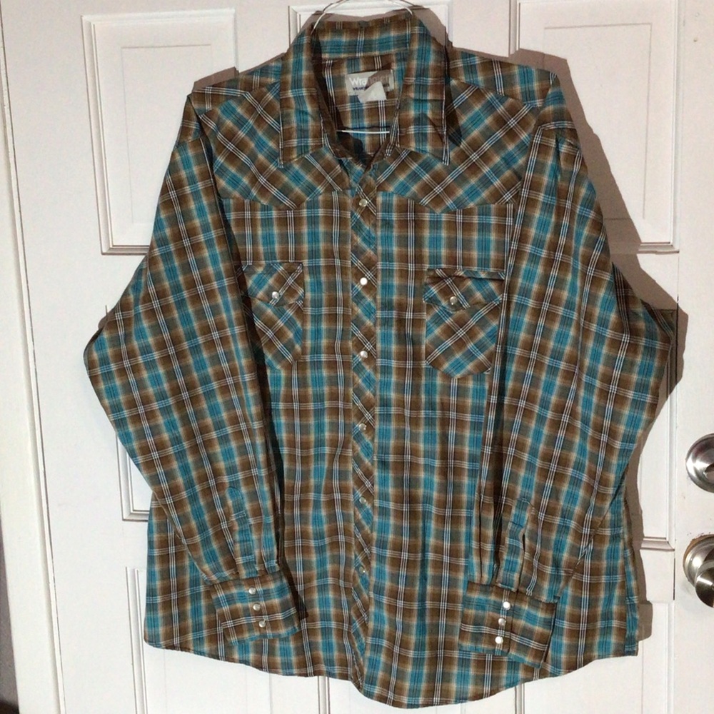 Wrangler Plaid Long Sleeve Men's Shirt